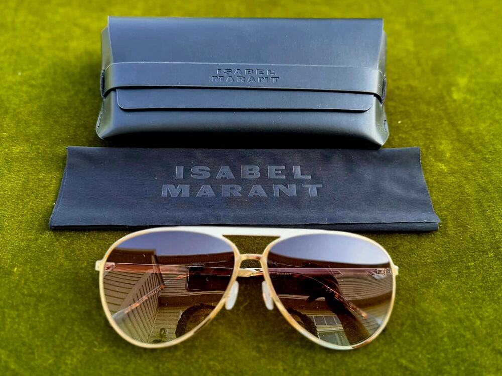 ✨ NWT Isabel Marant IM 0100/S Gold Aviator Sunglasses with Case & Cloth